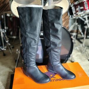 Rocket Dog Black Over the Knee Boots